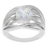 14K White Gold Semi Mount Ring Setting Cushion CU 7x7 Engagement Ring - Syzjewelry